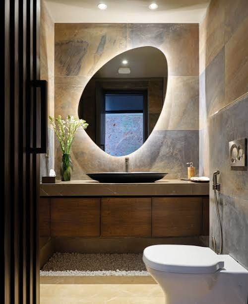 Aura Organic Pebble Vanity LED Mirror